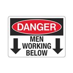Danger Men Working Below Sign